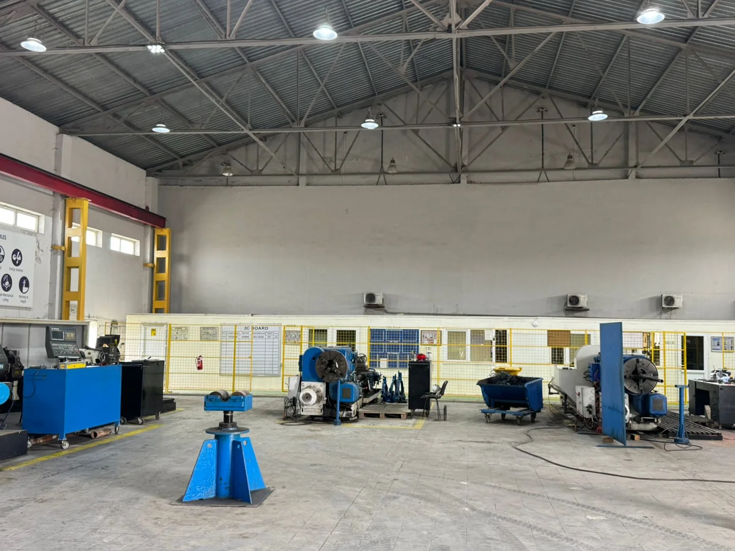 Machining equipment in the workshop